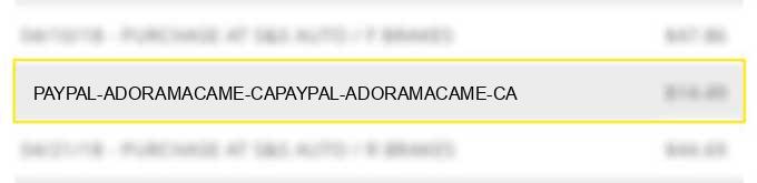 paypal *adoramacame capaypal *adoramacame ca charge image