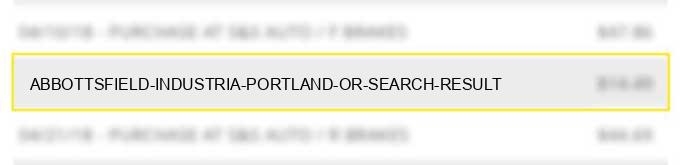 abbottsfield industria portland or search result image